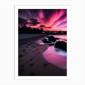 Sunset At The Beach 548 Art Print