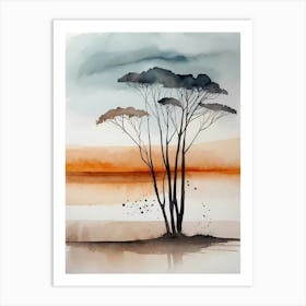 Watercolor Of A Tree 1 Art Print