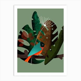 Bird On A Branch Art Print