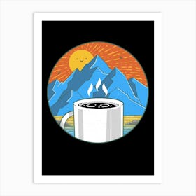 Coffee And Mountains Art Print