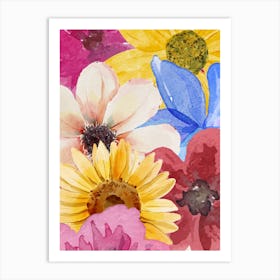 Watercolor Flowers Art Print