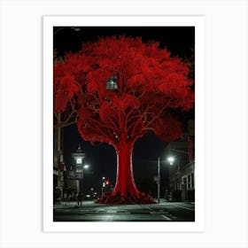 Red Tree 1 Art Print