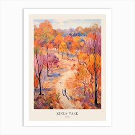 Autumn City Park Painting Kings Park Perth Australia 1 Poster Art Print