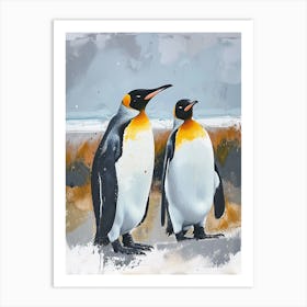King Penguin Salisbury Plain Colour Block Painting 1 Art Print