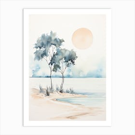 Watercolour Of Hyams Beach   New South Wales Australia 0 Art Print