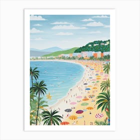 Patong Beach, Phuket, Thailand, Matisse And Rousseau Style 1 Art Print