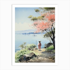 Kairakuen Japan Watercolour Painting 3  Art Print