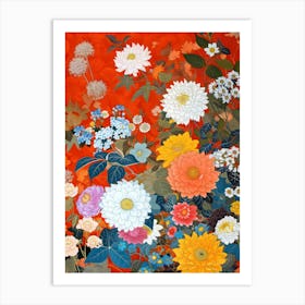 Hokusai  Great Japan Flowers Japanese 1 Art Print