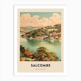 Devon Vintage Travel Poster Salcombe 4 Art Print