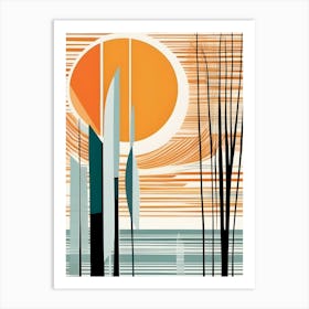 'Sunrise' Abstract 4 Art Print