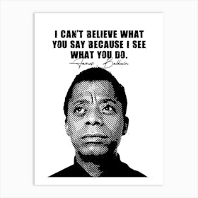 James Baldwin Quote Line Art Affiche