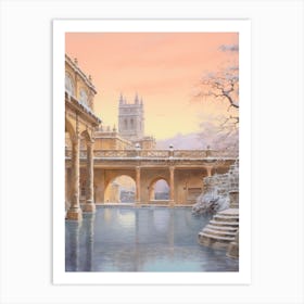 Dreamy Winter Painting Bath United Kingdom 4 Art Print