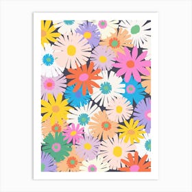 Crepe Paper Flowers At Midnight Art Print