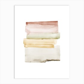 Brush Strokes Soft Tones 1 Art Print