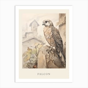 Beatrix Potter Inspired  Animal Watercolour Falcon 4 Art Print