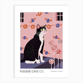 Foodie Cats Co Cat And Candy 5 Art Print