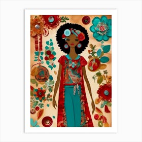 Paper Doll 5 Art Print