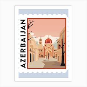 Azerbaijan 1 Travel Stamp Poster Art Print