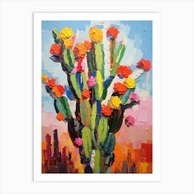 Cactus Painting Old Man Cactus 3 Art Print