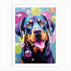 Colourful Rottweiler 1 Art Print