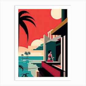 Phuket, Thailand, Bold Outlines 3 Art Print