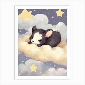 Sleeping Baby Skunk 2 Art Print