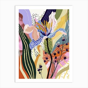 Colourful Flower Illustration Veronica 1 Art Print