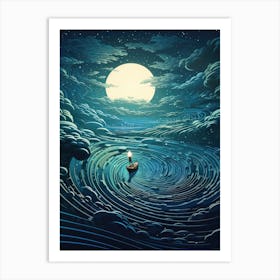 Night In The Ocean Art Print