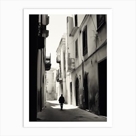 Cagliari, Italy, Mediterranean Black And White Photography Analogue 3 Art Print