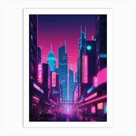 Neon City 1 Art Print