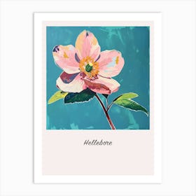 Hellebore 2 Square Flower Illustration Poster Art Print