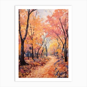 Autumn City Park Painting Kings Park Perth Australia 2 Art Print