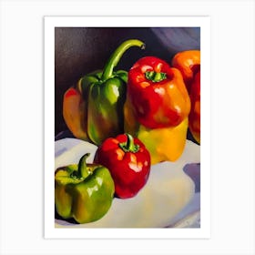 Bell Pepper Cezanne Style vegetable Art Print