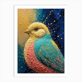 Bird With Splatters Art Print