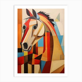 Horse Abstract Pop Art 8 Art Print
