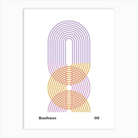 Geometric Bauhaus Poster 9 Art Print