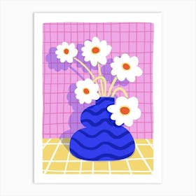 Daisies In A Vase 4 Art Print