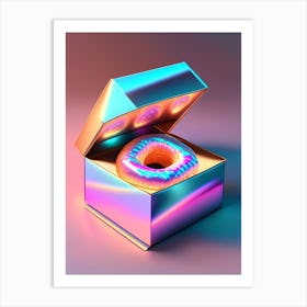 A Box Of Donuts Holographic 1 Art Print
