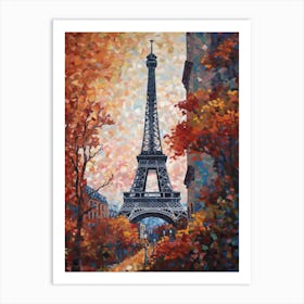 Eiffel Tower Paris France Paul Signac Style 2 Art Print