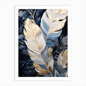 Blue Feathers Art Print