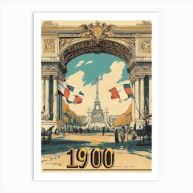 Aihrgdesign A Vintage Travel Poster Of The 1900 Paris Exposit Dafb955d 3bbc 4894 948a 988ae314fb95 1 Art Print