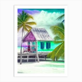 Caye Caulker Belize Soft Colours Tropical Destination Art Print