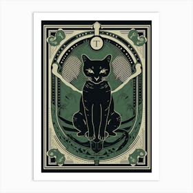 The Temperance, Black Cat Tarot Card 2 Art Print