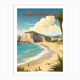 Costa Blanca Spain Beach Modern Travel Art Art Print