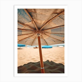 Low Angle Of Sun Umbrella Detail Shot Summer Photography Art Print