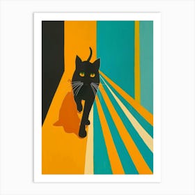 Cat Walking 3 Art Print