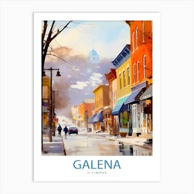 Galena Illinois Print Historic Town Art Galena Main Street Poster Illinois Landscape Decor Midwest Charm Wall Art Art Print