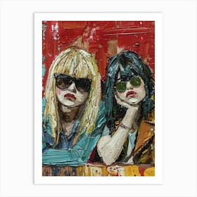 Two Girls In Sunglasses Art Print