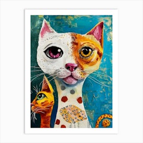 Cat Painting 4 Art Print