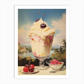 Ice Cream Sundae Vintage Photography Style 2 Art Print